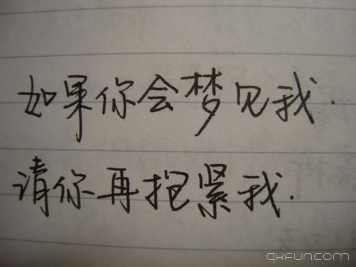 如果你会梦见我，请你再抱紧我。