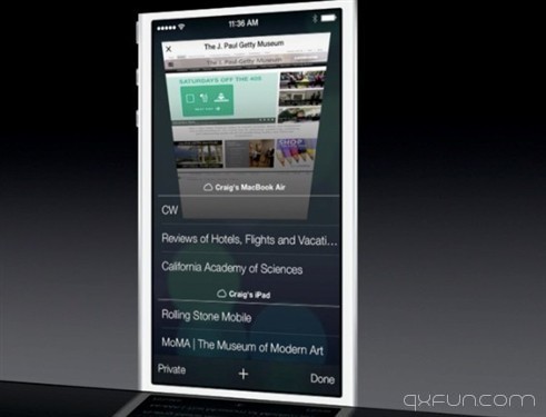 苹果iOS7新界面 - 清新范(Qxfun.com)