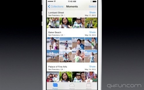 苹果iOS7新界面 - 清新范(Qxfun.com)