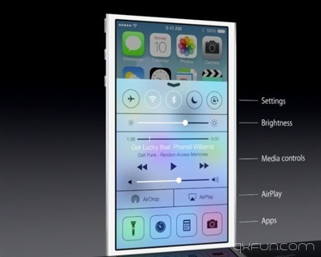 苹果iOS7新界面 - 清新范(Qxfun.com)