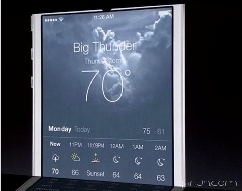 苹果iOS7新界面 - 清新范(Qxfun.com)