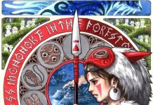 宫崎骏人物卡片插画： 幽灵公主 -清新范(Qxfun.com)